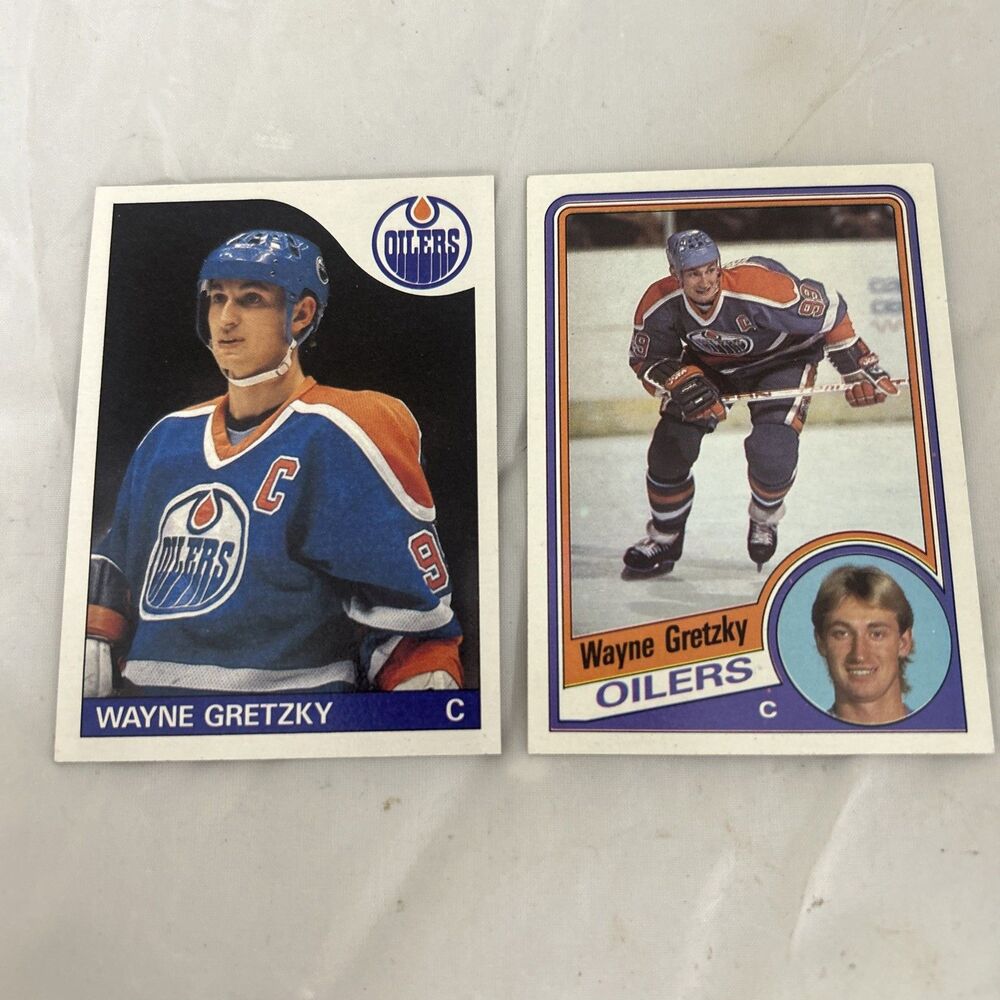 Wayne Gretzky Oilers Vintage Hockey Cards Lot of 2 NHL Hall of Fame